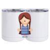 10 oz. White Stainless Steel Short Tumbler Thumbnail