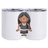 10 oz. White Stainless Steel Short Tumbler Thumbnail