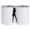 10 oz. White Stainless Steel Short Tumbler Thumbnail