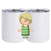 10 oz. White Stainless Steel Short Tumbler Thumbnail