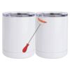 10 oz. White Stainless Steel Short Tumbler Thumbnail