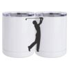 10 oz. White Stainless Steel Short Tumbler Thumbnail
