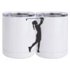 10 oz. White Stainless Steel Short Tumbler Thumbnail