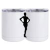 10 oz. White Stainless Steel Short Tumbler Thumbnail