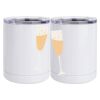 10 oz. White Stainless Steel Short Tumbler Thumbnail