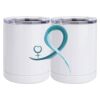 10 oz. White Stainless Steel Short Tumbler Thumbnail