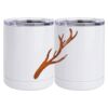 10 oz. White Stainless Steel Short Tumbler Thumbnail