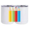 10 oz. White Stainless Steel Short Tumbler Thumbnail