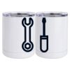 10 oz. White Stainless Steel Short Tumbler Thumbnail