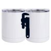 10 oz. White Stainless Steel Short Tumbler Thumbnail