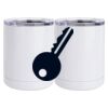10 oz. White Stainless Steel Short Tumbler Thumbnail