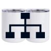 10 oz. White Stainless Steel Short Tumbler Thumbnail