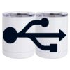 10 oz. White Stainless Steel Short Tumbler Thumbnail