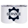 10 oz. White Stainless Steel Short Tumbler Thumbnail