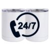 10 oz. White Stainless Steel Short Tumbler Thumbnail