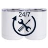 10 oz. White Stainless Steel Short Tumbler Thumbnail