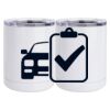 10 oz. White Stainless Steel Short Tumbler Thumbnail