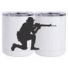 10 oz. White Stainless Steel Short Tumbler Thumbnail