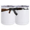 10 oz. White Stainless Steel Short Tumbler Thumbnail