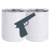 10 oz. White Stainless Steel Short Tumbler Thumbnail