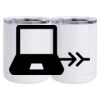 10 oz. White Stainless Steel Short Tumbler Thumbnail