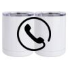 10 oz. White Stainless Steel Short Tumbler Thumbnail