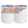 10 oz. White Stainless Steel Short Tumbler Thumbnail