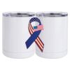 10 oz. White Stainless Steel Short Tumbler Thumbnail