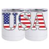 10 oz. White Stainless Steel Short Tumbler Thumbnail