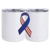 10 oz. White Stainless Steel Short Tumbler Thumbnail