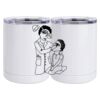 10 oz. White Stainless Steel Short Tumbler Thumbnail