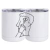 10 oz. White Stainless Steel Short Tumbler Thumbnail