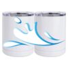10 oz. White Stainless Steel Short Tumbler Thumbnail