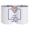 10 oz. White Stainless Steel Short Tumbler Thumbnail