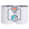 10 oz. White Stainless Steel Short Tumbler Thumbnail