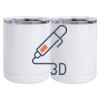 10 oz. White Stainless Steel Short Tumbler Thumbnail