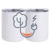 10 oz. White Stainless Steel Short Tumbler Thumbnail