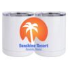 10 oz. White Stainless Steel Short Tumbler Thumbnail