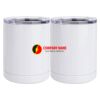 10 oz. White Stainless Steel Short Tumbler Thumbnail