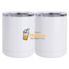 10 oz. White Stainless Steel Short Tumbler Thumbnail