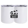 10 oz. White Stainless Steel Short Tumbler Thumbnail