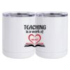 10 oz. White Stainless Steel Short Tumbler Thumbnail