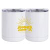 10 oz. White Stainless Steel Short Tumbler Thumbnail