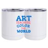 10 oz. White Stainless Steel Short Tumbler Thumbnail