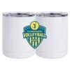 10 oz. White Stainless Steel Short Tumbler Thumbnail