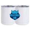 10 oz. White Stainless Steel Short Tumbler Thumbnail