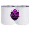 10 oz. White Stainless Steel Short Tumbler Thumbnail