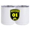 10 oz. White Stainless Steel Short Tumbler Thumbnail
