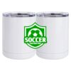 10 oz. White Stainless Steel Short Tumbler Thumbnail