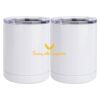 10 oz. White Stainless Steel Short Tumbler Thumbnail